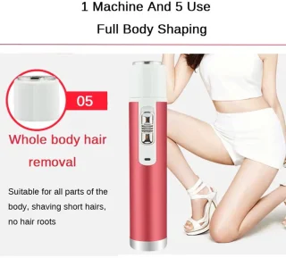 Dames 5-in-1 Scheerapparaat Set Rood USB-Oplaadbaar