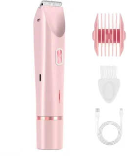 Dames Bikini Trimmer 2-in-1 - Elektrisch Scheerapparaat (Roze)