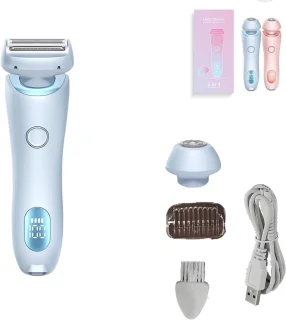 De Dames Elektrisch Scheerapparaat Trimmer - Blauw in één oogopslag