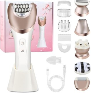 Veelzijdige 6-in-1 Dames Elektrische Epilator: compleet ontharen onder de douche