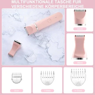 Dames Intiem Scheerapparaat — Bikini- en Lichaamstrimmer Roze