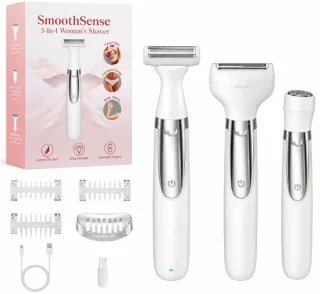 Dames scheerapparaat 3-in-1 bodytrimmer wit
