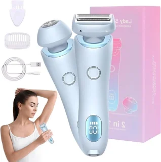 Dames scheerapparaat en intieme trimmer - dubbel hoofd 2-in-1