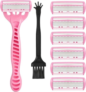 Damescheerapparaat premium set met 6 reservemessen