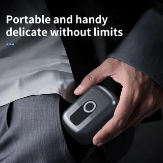 Digitale 2-Blade Scheerapparaat Mini USB Oplaadbaar Full Body Shaver & Baardtrimmer Grijs