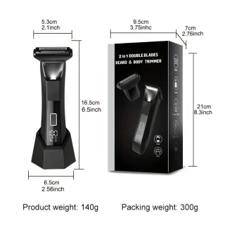 Digitale 2in1 Scheerapparaat Bodyshaver & Precisietrimmer Usb-Oplaadbaar