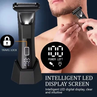 Digitale 2in1 Scheerapparaat Bodyshaver & Precisietrimmer Usb-Oplaadbaar