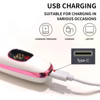 Digitale 5-in-1 Dames Trim Set USB Oplaadbaar Roze