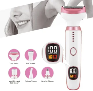Digitale 5-in-1 Dames Trim Set USB Oplaadbaar Roze
