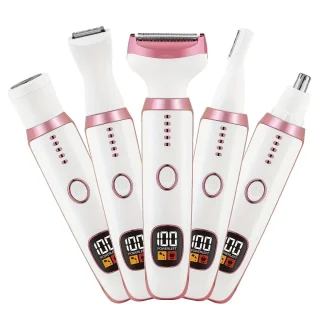 Digitale 5-in-1 Dames Trim Set USB Oplaadbaar Roze