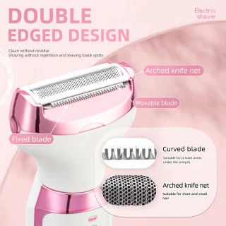 Digitale 5-in-1 Dames Trim Set USB Oplaadbaar Roze
