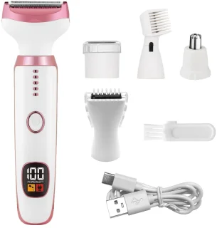 Digitale 5-in-1 Dames Trim Set USB Oplaadbaar Roze
