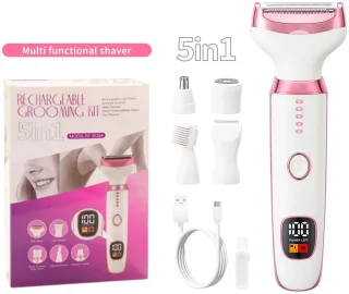 Digitale 5-in-1 Dames Trim Set USB Oplaadbaar Roze