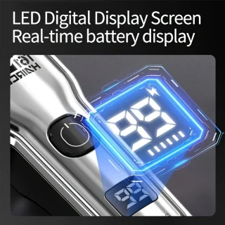 Digitale Scheerapparaat Mini 0,5mm Usb Oplaadbaar Zilver