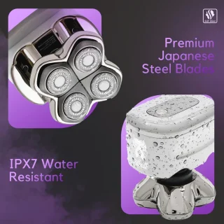 Draadloos Elektrisch Hoofd- en Gezichtsscheerapparaat