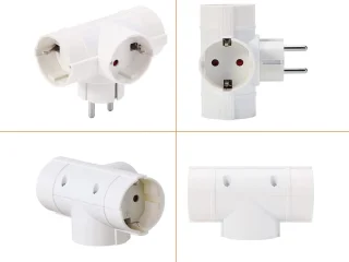 Drievoudige Schuko-adapter 16 A