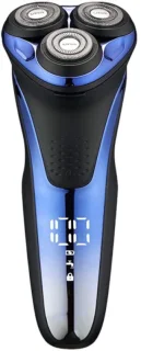 Elektrisch 3-kops rotatiescheerapparaat blauw