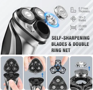 Elektrisch Draadloos Scheerapparaat Heren Pop-up Trimmer
