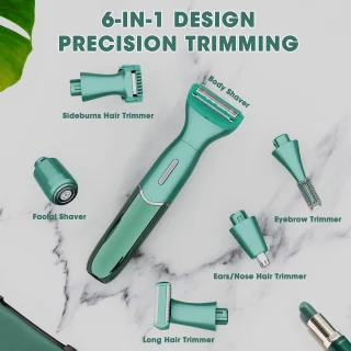 Elektrisch intimetrimmer voor dames (groen)