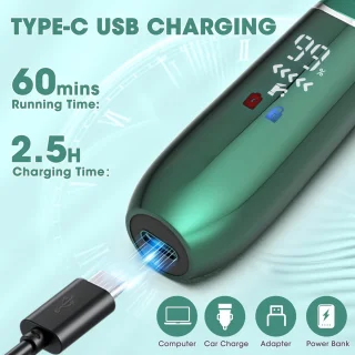 Elektrisch intimetrimmer voor dames (groen)