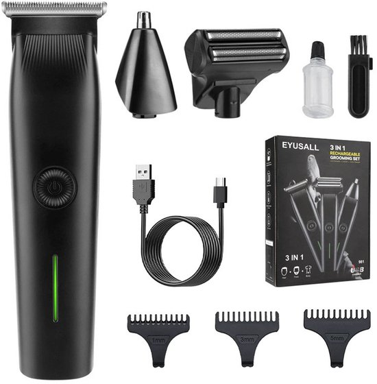 3-in-1 Trimmer — Compact, Stil en Praktisch voor Onderweg