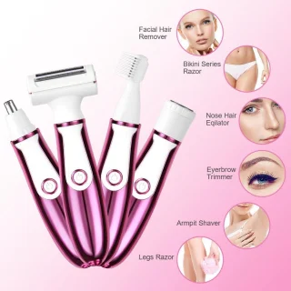 Elektrisch Scheerapparaat Dames 4-in-1 Draadloos Epilator Waterdicht