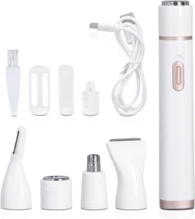 Elektrisch Scheerapparaat - Damesontharer - Gladde Huid - 5 Multifunctionele Koppen - USB Oplaadbaar - Wit