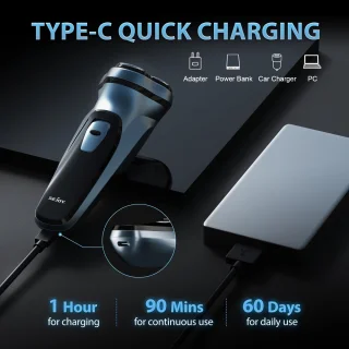 Elektrisch Scheerapparaat Draadloos voor Mannen USB Oplaadbaar