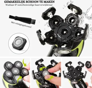 Elektrisch Scheerapparaat Heren 5-in-1 Waterdicht IPX7