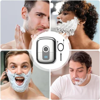 Elektrisch scheerapparaat oplaadbaar dubbele kop trimmer compact waterdicht