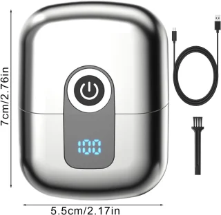 Elektrisch scheerapparaat oplaadbaar dubbele kop trimmer compact waterdicht