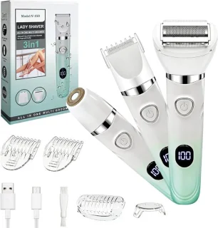 Elektrisch scheerapparaat voor dames, 3-in-1 intieme trimmer en lichaamsscheerapparaat