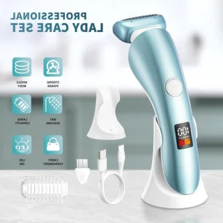 Elektrisch scheerapparaat voor dames, blauw