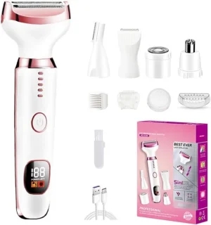 Elektrisch scheerapparaat voor dames roze 5-in-1