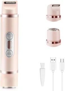 Elektrisch scheerapparaat voor vrouwen 2-in-1 trimmer en body groomer - roze