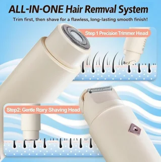 Elektrisch scheerapparaat voor vrouwen – 2-in-1 trimmer