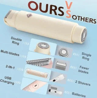 Elektrisch scheerapparaat voor vrouwen – 2-in-1 trimmer