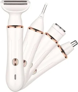 Elektrisch scheerapparaat voor vrouwen, 4-in-1 trimmer (wit)