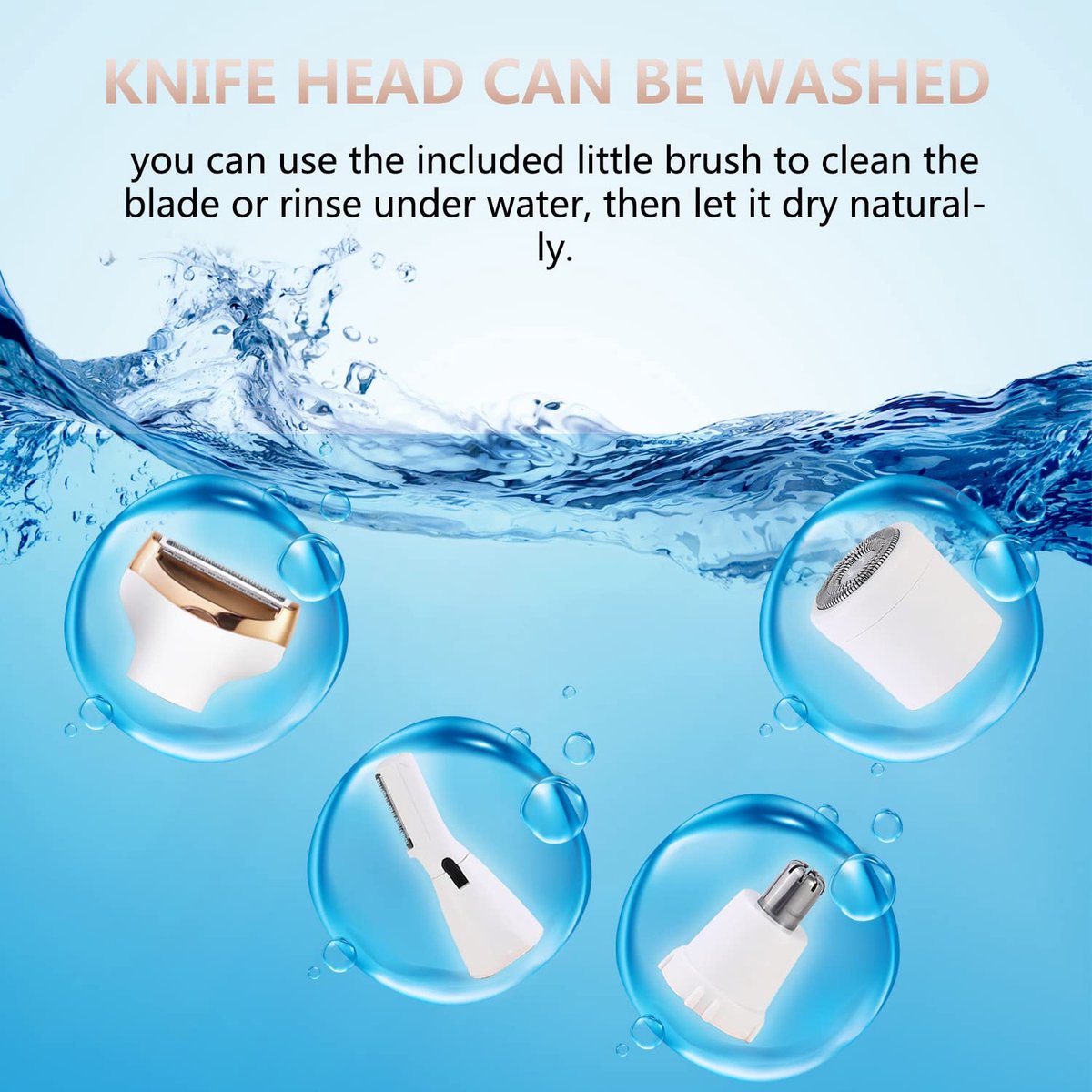 Wat vinden we goed aan de Elektrisch scheerapparaat vrouwen 4-in-1 oplaadbaar