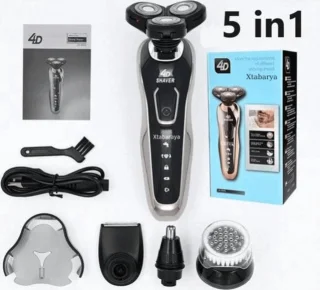 Elektrische 5-in-1 Scheerapparaat 4D Baardtrimmer USB Oplaadbaar Voor Mannen