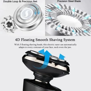 Elektrische 5-in-1 Scheerapparaat 4D Baardtrimmer USB Oplaadbaar Voor Mannen