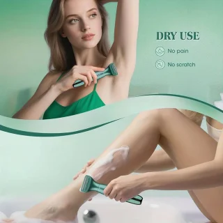 Elektrische bikini- & gezichtstrimmer voor vrouwen (groen)