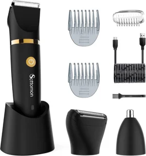 Elektrische groin hair trimmer, body shaver en neus trimmer