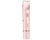 Elektrische haartrimmer en scheerapparaat voor dames, 2-in-1, roze