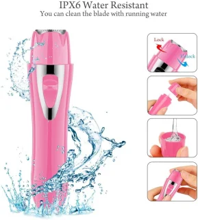 Elektrische Ladyshave - Gezichtsverwijderaar - Huidverzorging - 4-in-1 Opzetstukken - Compact Formaat - Wit