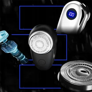 Elektrische mini-scheerapparaat Dubbele ring 3D-mesjes