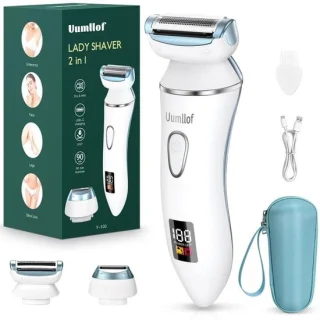 Elzusha - Elektrisch scheerapparaat voor vrouwen, 2-in-1 nat & droog