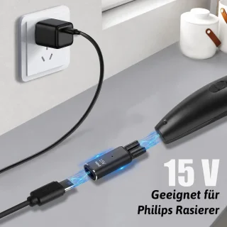 Elzusha oplaadadapter voor scheerapparaat met type C