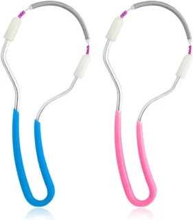 Epilator voor gezicht, handmatige veer, set van 2 stuks, roze-blauw