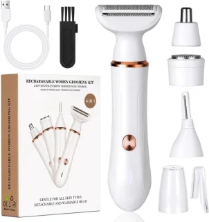 Epilator voor gezicht - wit - maat A - elektrisch 4-in-1 scheerapparaat voor dames